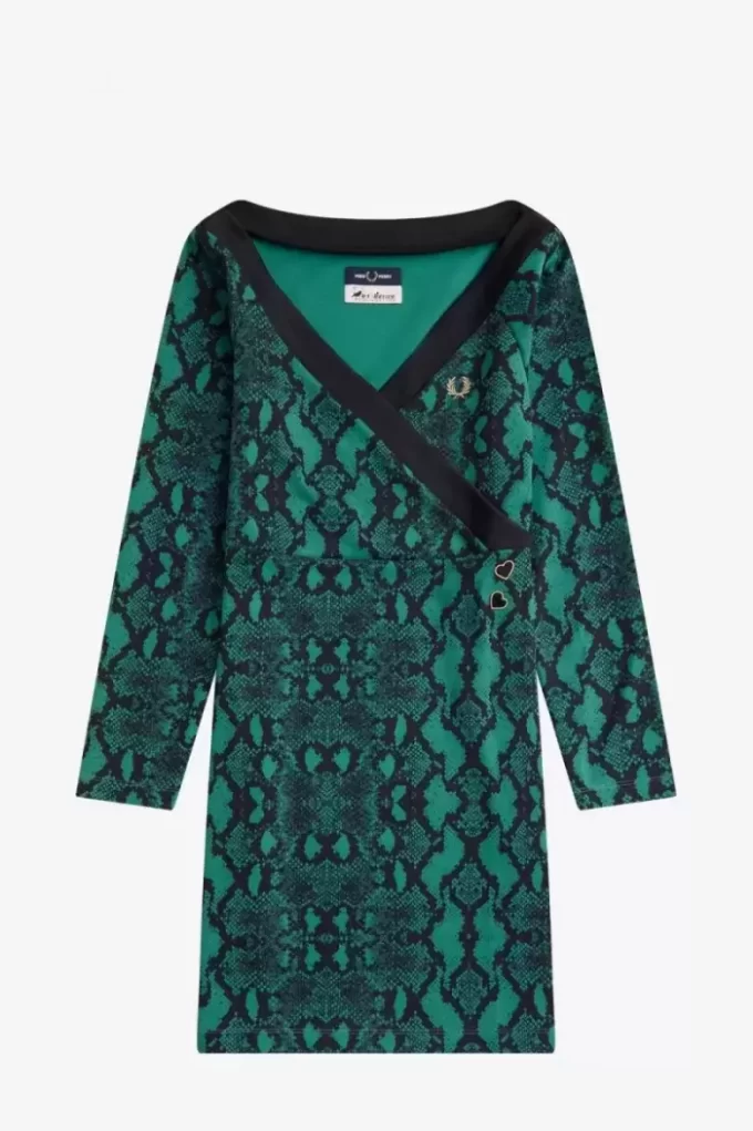 Rochie de damă cu imprimeu de șarpe și umeri goi Rochie de damă cu imprimeu de șarpe și umeri goi
