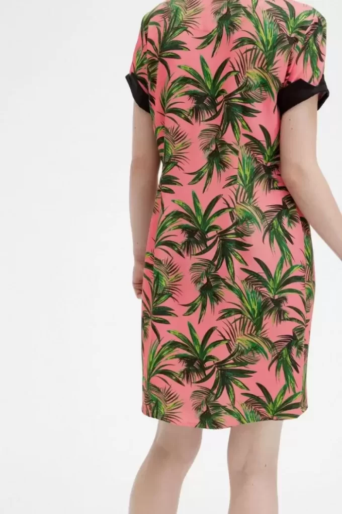 Rochie de damă cu imprimeu de palmier Rochie de damă cu imprimeu de palmier