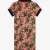 Rochie de damă cu imprimeu de palmier Rochie de damă cu imprimeu de palmier