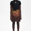 Rochie de damă cu imprimeu de palmier piqué Rochie de damă cu imprimeu de palmier piqué