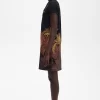Rochie de damă cu imprimeu de palmier piqué Rochie de damă cu imprimeu de palmier piqué