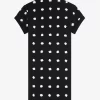 Rochie de damă cu imprimeu piqué și buline Rochie de damă cu imprimeu piqué și buline
