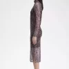 Rochie de damă cu imprimeu zebră din plasă Rochie de damă cu imprimeu zebră din plasă