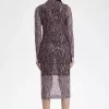 Rochie de damă cu imprimeu zebră din plasă Rochie de damă cu imprimeu zebră din plasă