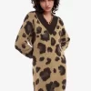 Rochie de damă tricotată cu imprimeu leopard Rochie de damă tricotată cu imprimeu leopard