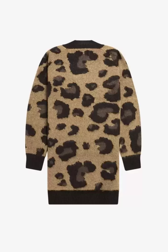 Rochie de damă tricotată cu imprimeu leopard Rochie de damă tricotată cu imprimeu leopard