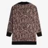 Rochie de damă tricotată cu model zebră Rochie de damă tricotată cu model zebră