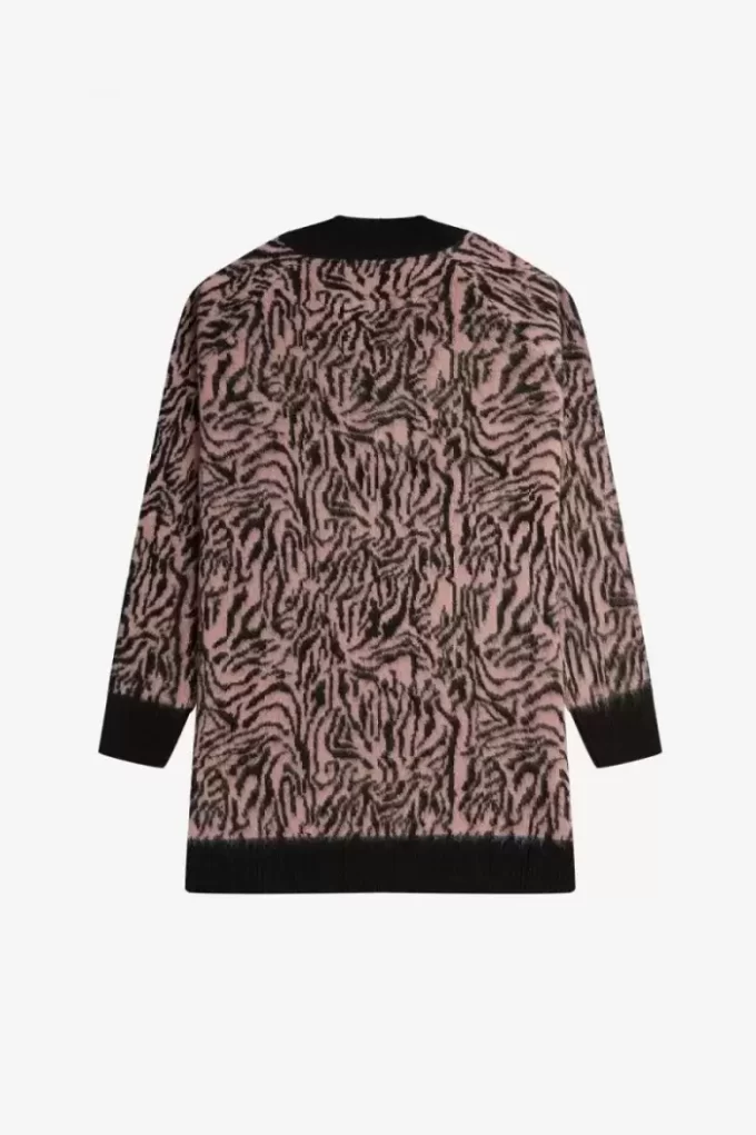 Rochie de damă tricotată cu model zebră Rochie de damă tricotată cu model zebră