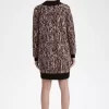 Rochie de damă tricotată cu model zebră Rochie de damă tricotată cu model zebră
