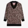 Rochie de damă tricotată cu model zebră Rochie de damă tricotată cu model zebră