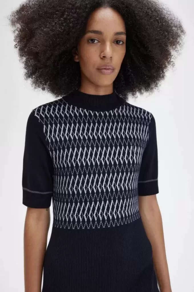 Rochie de damă tricotată Jacquard Rochie de damă tricotată Jacquard