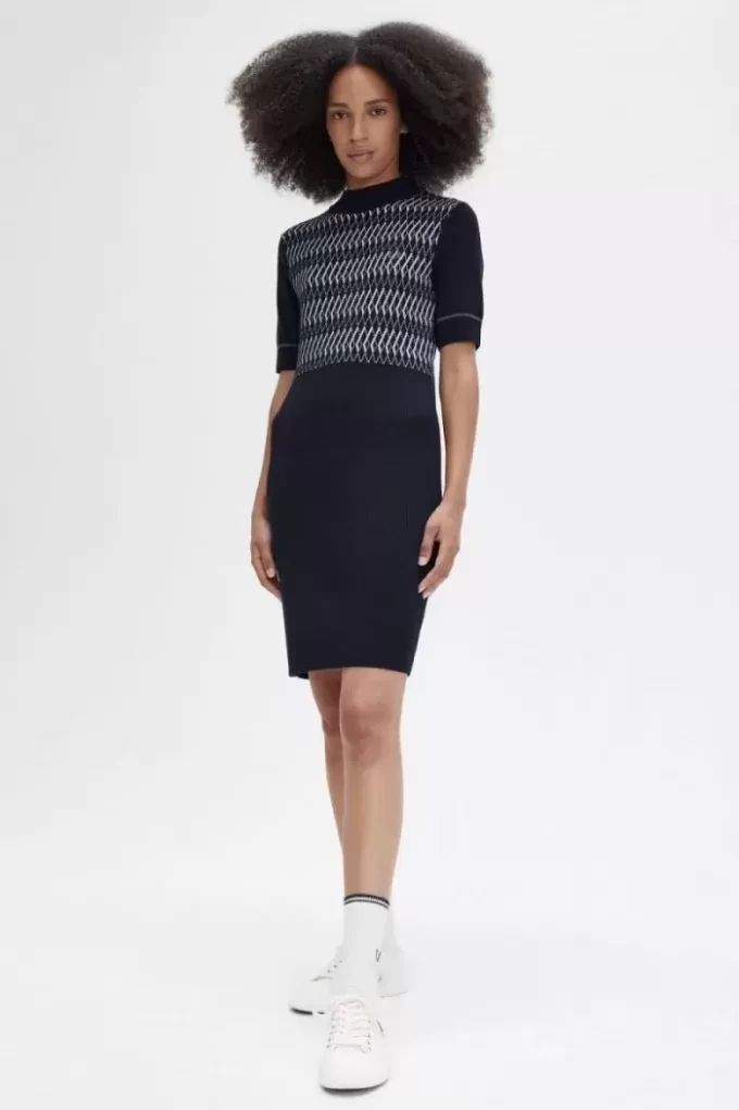 Rochie de damă tricotată Jacquard Rochie de damă tricotată Jacquard