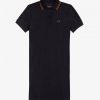 Rochie din piqué cu panouri tartan Rochie din piqué cu panouri tartan