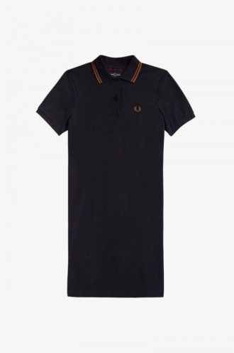 Rochie din piqué cu panouri tartan