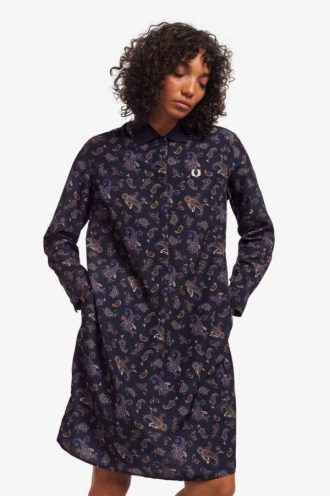 Rochie tip cămașă cu imprimeu Paisley
