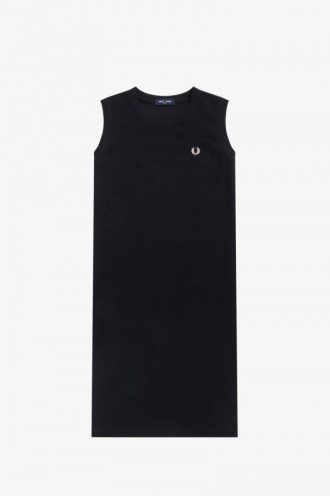 Rochie tip tricou fără mâneci, cu imprimeu de tip tricou