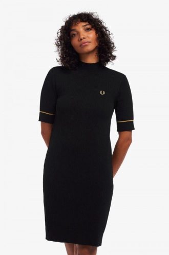 Rochie tricotată cu nervuri