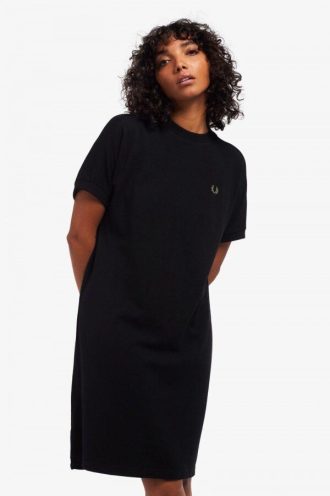 Rochie tricou din piqué pătrat