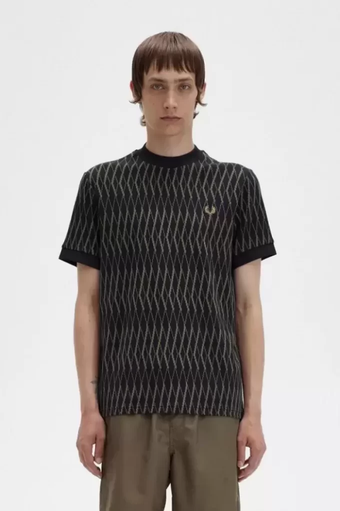 Tricou Argyle Jacquard pentru bărbați Tricou Argyle Jacquard pentru bărbați