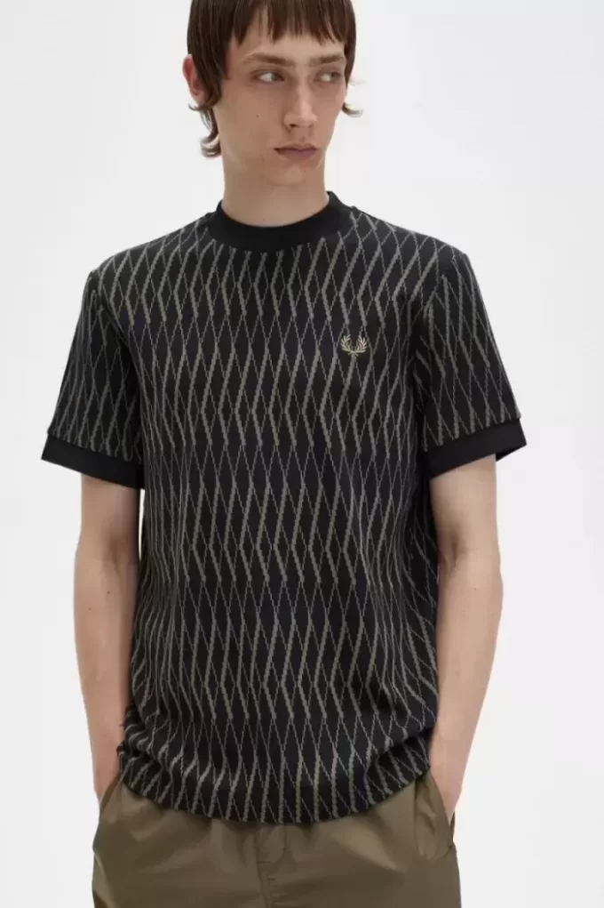 Tricou Argyle Jacquard pentru bărbați Tricou Argyle Jacquard pentru bărbați