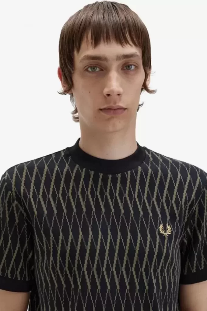Tricou Argyle Jacquard pentru bărbați Tricou Argyle Jacquard pentru bărbați