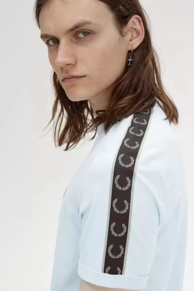 Tricou bărbătesc cu bandă contrastantă Ringer Tricou bărbătesc cu bandă contrastantă Ringer