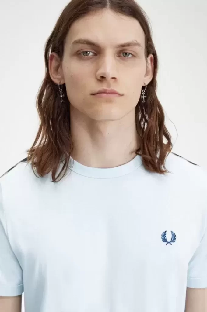 Tricou bărbătesc cu bandă contrastantă Ringer Tricou bărbătesc cu bandă contrastantă Ringer