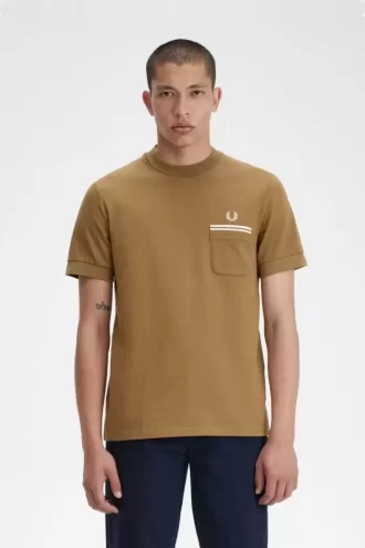 Tricou bărbătesc cu buzunar din jerseu Loopback
