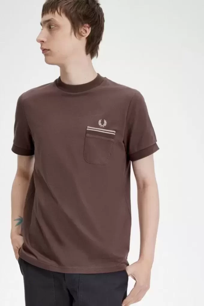 Tricou bărbătesc cu buzunar din jerseu Loopback Tricou bărbătesc cu buzunar din jerseu Loopback