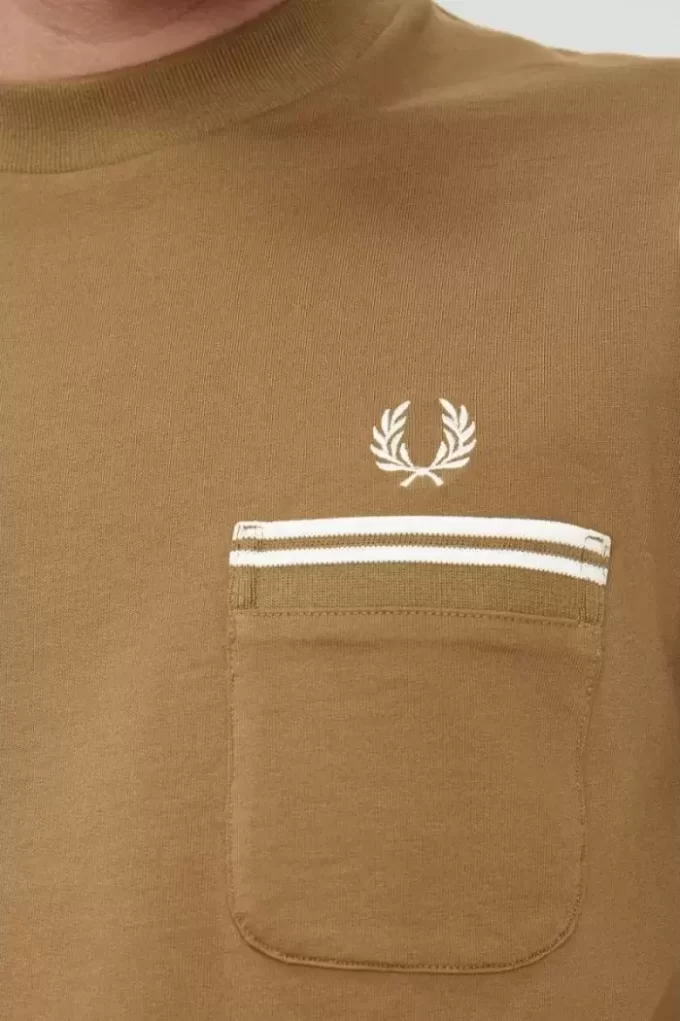 Tricou bărbătesc cu buzunar din jerseu Loopback Tricou bărbătesc cu buzunar din jerseu Loopback