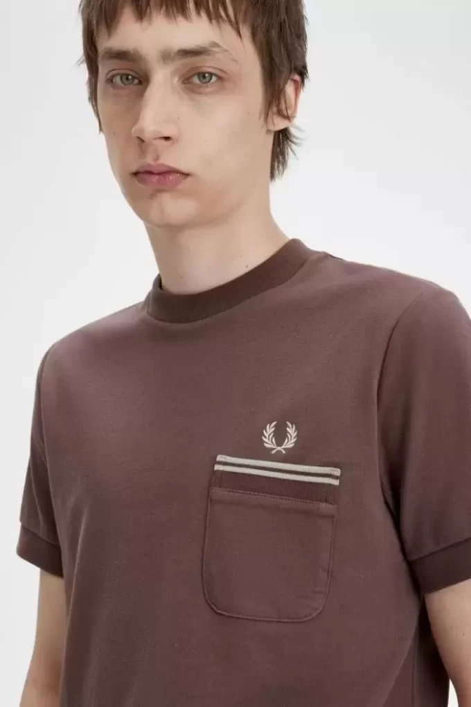 Tricou bărbătesc cu buzunar din jerseu Loopback Tricou bărbătesc cu buzunar din jerseu Loopback