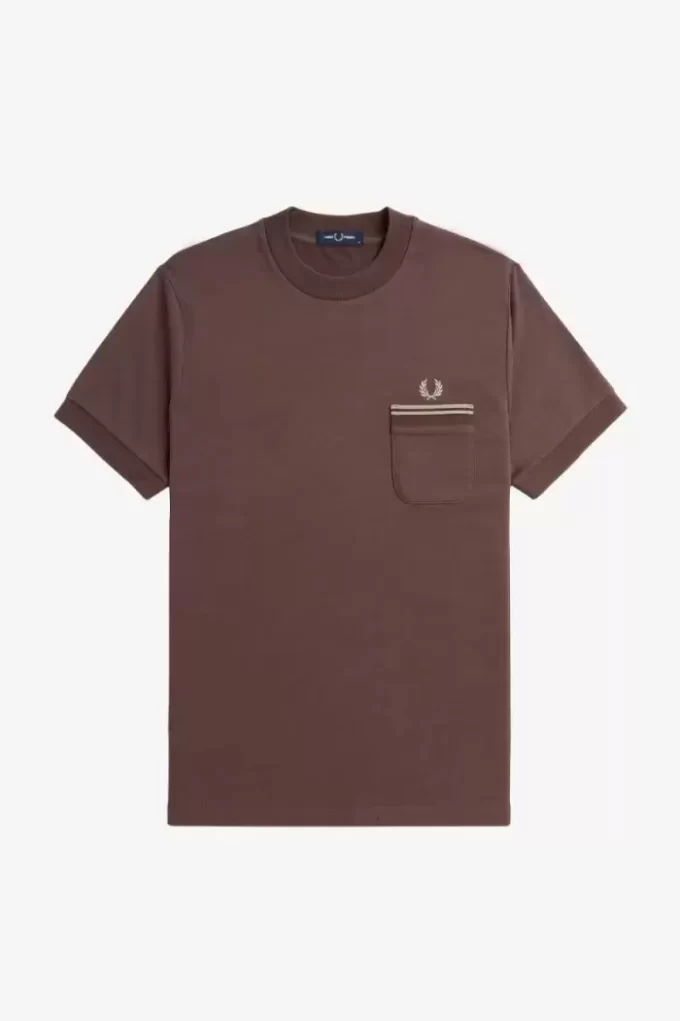 Tricou bărbătesc cu buzunar din jerseu Loopback Tricou bărbătesc cu buzunar din jerseu Loopback