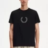 Tricou bărbătesc cu coroană de laur și imprimeu floral Tricou bărbătesc cu coroană de laur și imprimeu floral