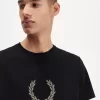 Tricou bărbătesc cu coroană de laur și imprimeu floral Tricou bărbătesc cu coroană de laur și imprimeu floral