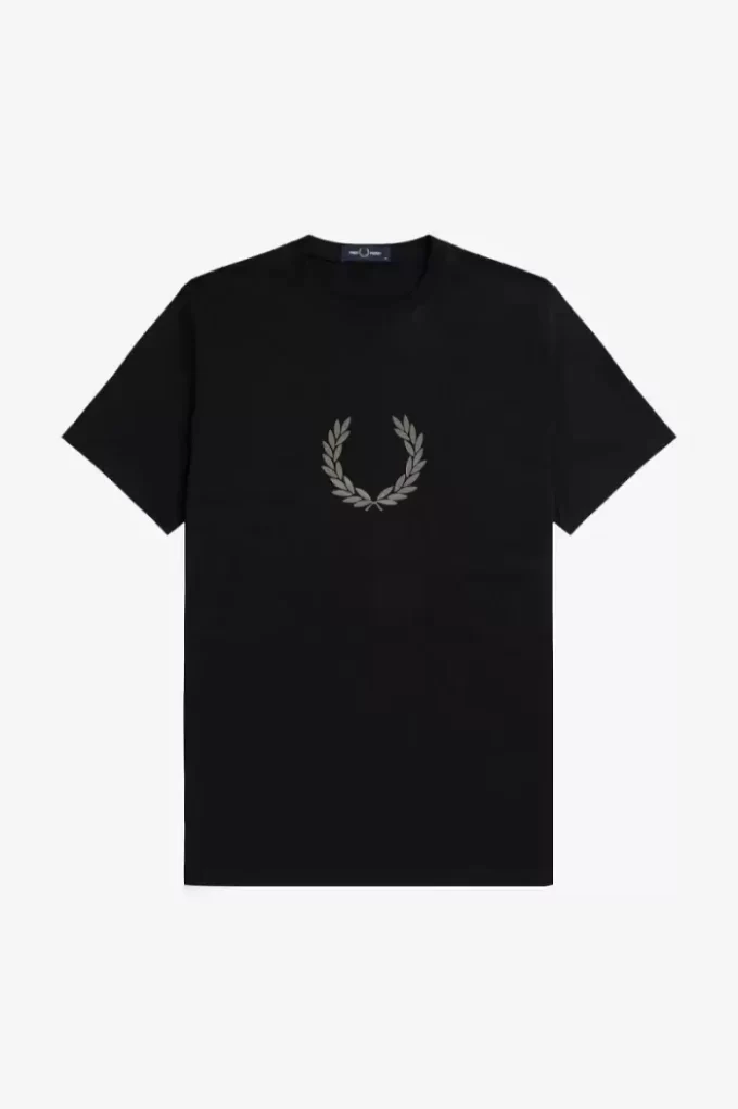 Tricou bărbătesc cu coroană de laur și imprimeu floral Tricou bărbătesc cu coroană de laur și imprimeu floral