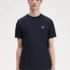 Tricou bărbătesc cu detaliu de bandă Tricou bărbătesc cu detaliu de bandă