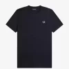 Tricou bărbătesc cu detaliu de bandă Tricou bărbătesc cu detaliu de bandă