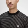 Tricou bărbătesc cu dungi fine, gros Tricou bărbătesc cu dungi fine, gros
