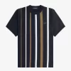 Tricou bărbătesc cu dungi gradiente Tricou bărbătesc cu dungi gradiente