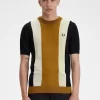 Tricou bărbătesc cu dungi, tricotat fin Tricou bărbătesc cu dungi, tricotat fin