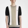 Tricou bărbătesc cu dungi, tricotat fin Tricou bărbătesc cu dungi, tricotat fin
