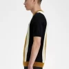 Tricou bărbătesc cu dungi, tricotat fin Tricou bărbătesc cu dungi, tricotat fin