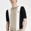 Tricou bărbătesc cu dungi, tricotat fin Tricou bărbătesc cu dungi, tricotat fin