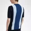 Tricou bărbătesc cu dungi, tricotat fin Tricou bărbătesc cu dungi, tricotat fin
