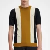 Tricou bărbătesc cu dungi, tricotat fin Tricou bărbătesc cu dungi, tricotat fin