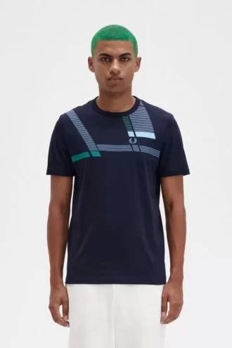 Tricou bărbătesc cu imprimeu Glitch