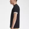 Tricou bărbătesc cu manșetă în dungi Tricou bărbătesc cu manșetă în dungi
