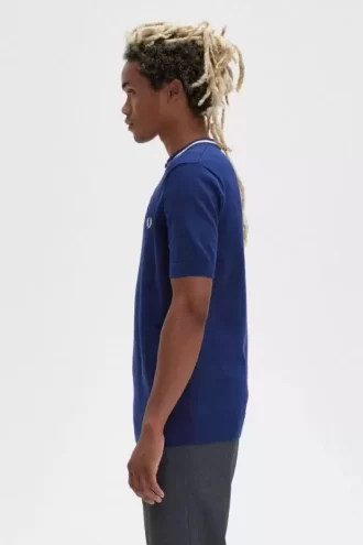 Tricou bărbătesc Henley tricotat cu cabluri Tricou bărbătesc Henley tricotat cu cabluri