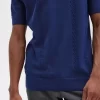Tricou bărbătesc Henley tricotat cu cabluri Tricou bărbătesc Henley tricotat cu cabluri