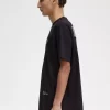 Tricou bărbătesc relaxat cu imprimeu petic Tricou bărbătesc relaxat cu imprimeu petic
